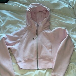 Lululemon Full Zip Cropped Scuba - Meadowsweet Pink